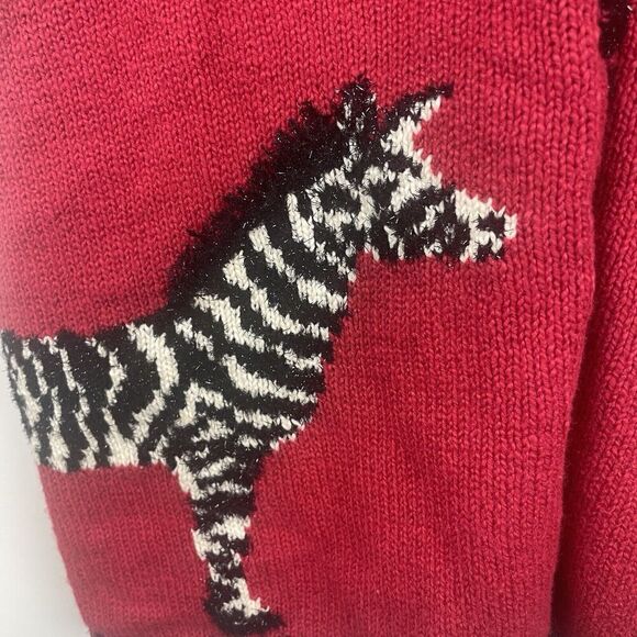 NWT Northern Isles Safari Animals Sweater Vest Red $79‎ 195820 Size L - Picture 7 of 9